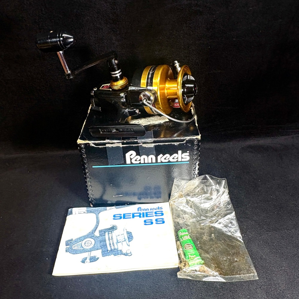 Penn‎ 650SS Spinning Reel Black Gold Made in USA Series SS High Speed with Box